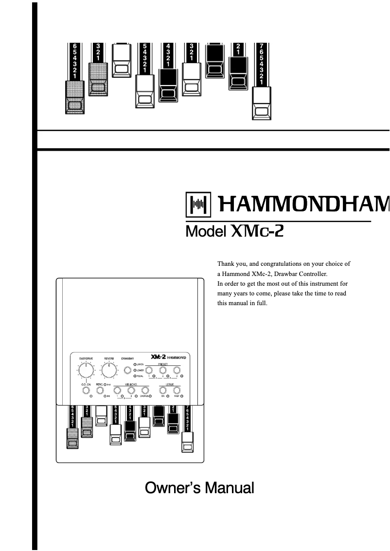 Imagen de la primera página del manual del dispositivo XMc-2