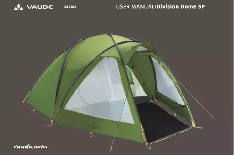 Página 1 del manual Manual de usuario Vaude Division Dome 5P