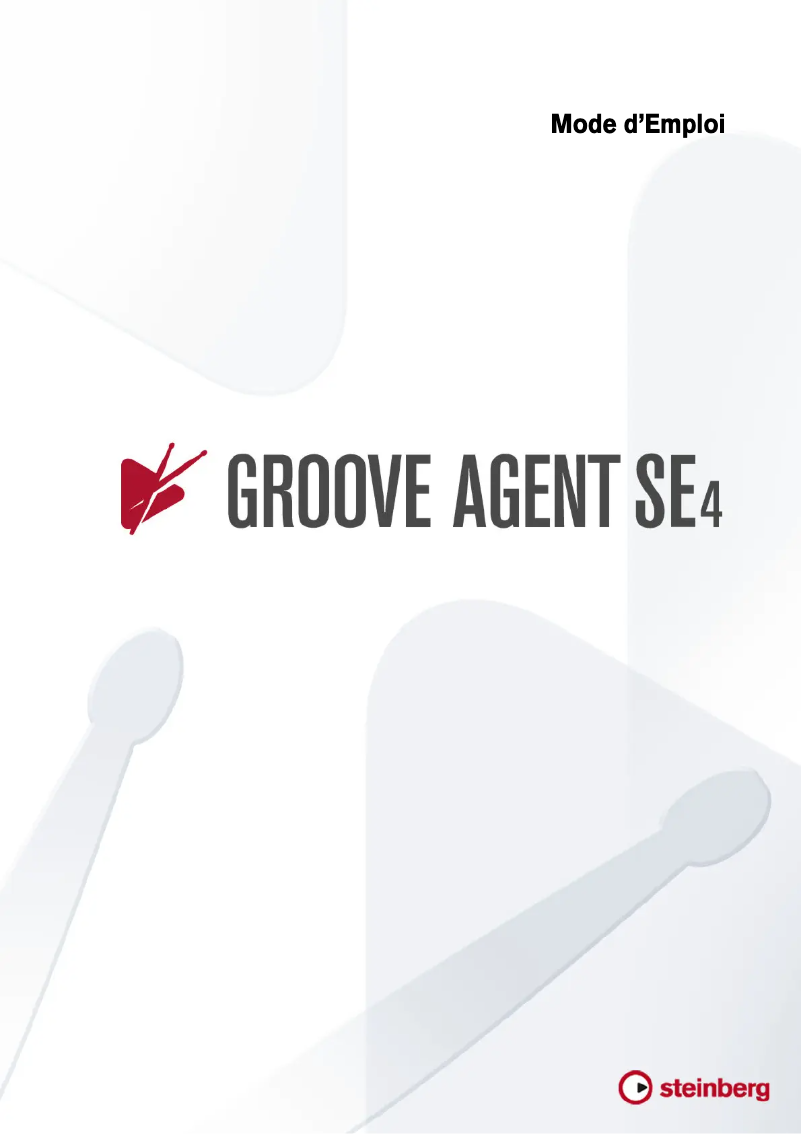 Page 1 de la notice Manuel utilisateur Steinberg Groove Agent SE 4