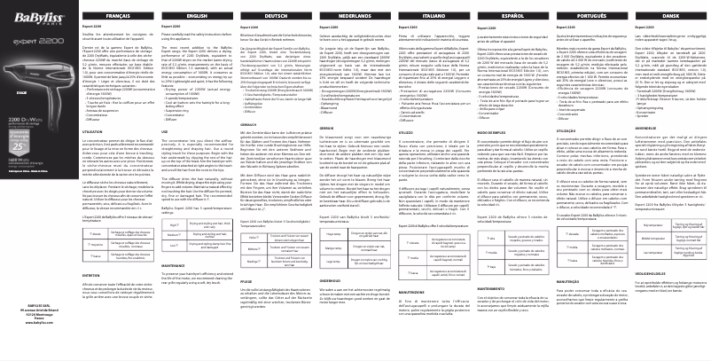 Image de la première page du manuel de l'appareil Expert 2200 D342E