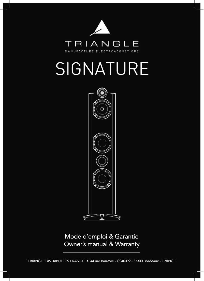 Page n°1 - Manuel utilisateur Triangle Theta
