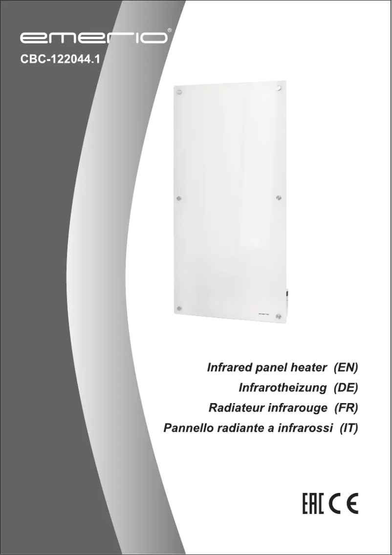 Page n°1 - Manuel utilisateur Emerio CBC-122044.1