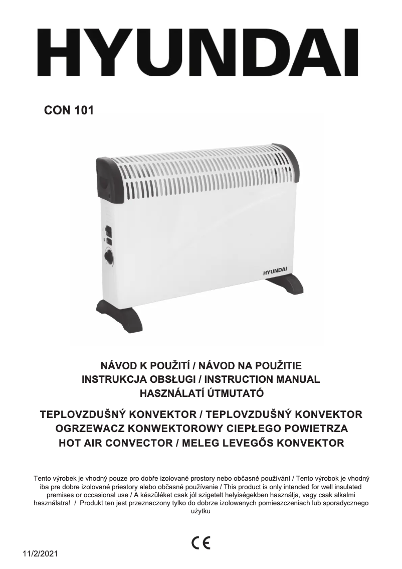 Image de la première page du manuel de l'appareil CON 101