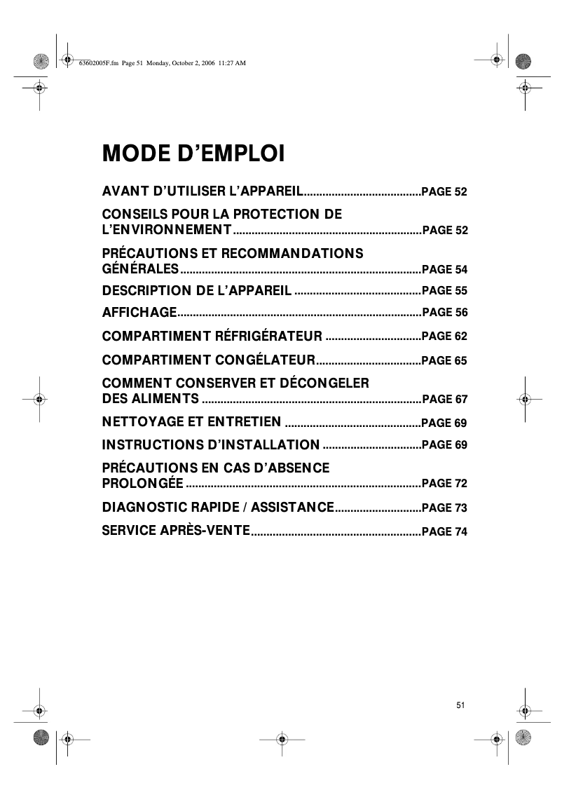 Page n°1 - Manuel utilisateur Whirlpool ARC4440