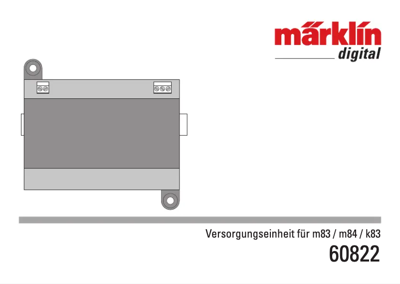 Page 1 de la notice Manuel utilisateur Märklin 60822