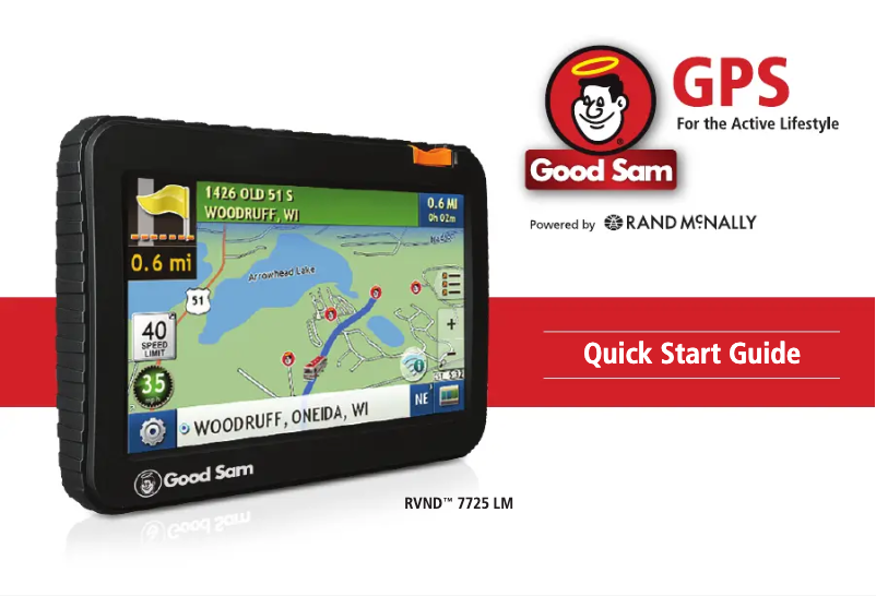 Page n°1 - Guide de démarrage rapide Rand McNally Good Sam RVND 7725 LM