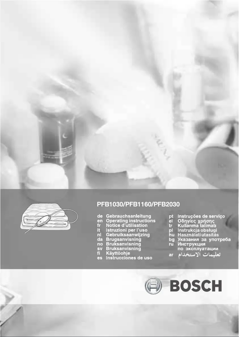 Page n°1 - Manuel utilisateur Bosch PFB2030