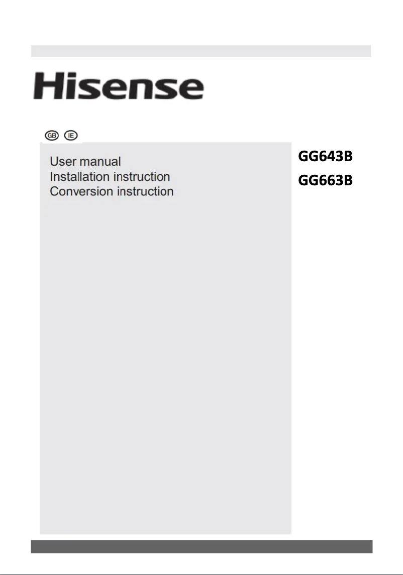 Page n°1 - Manuel utilisateur Hisense GG643B