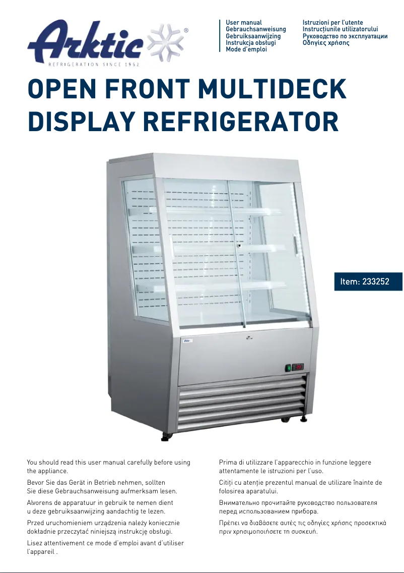 Page 1 de la notice Manuel utilisateur Arktic 233252