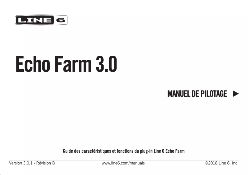 Page n°1 - Manuel utilisateur Line 6 Echo Farm 3.0