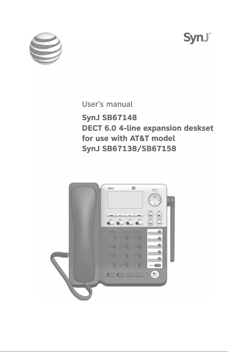 Page 1 of the manual User Manual AT&T SynJ SB67148