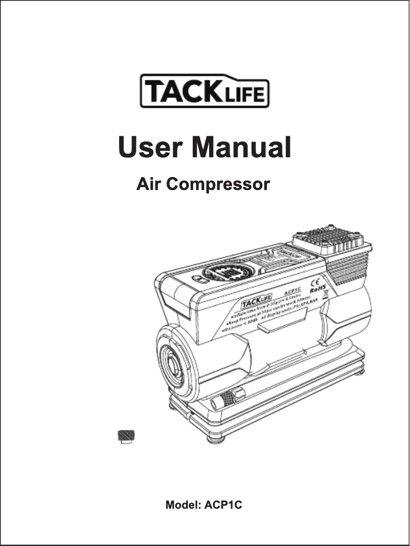 Image de la première page du manuel de l'appareil ACP1C
