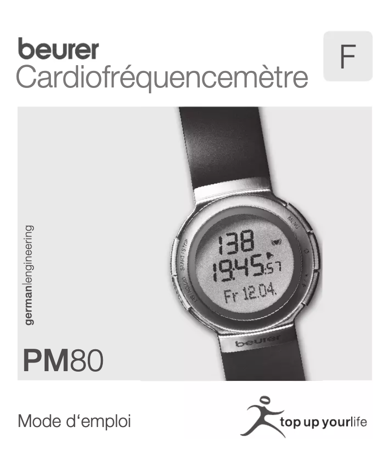 Page 1 de la notice Manuel utilisateur Beurer PM 80