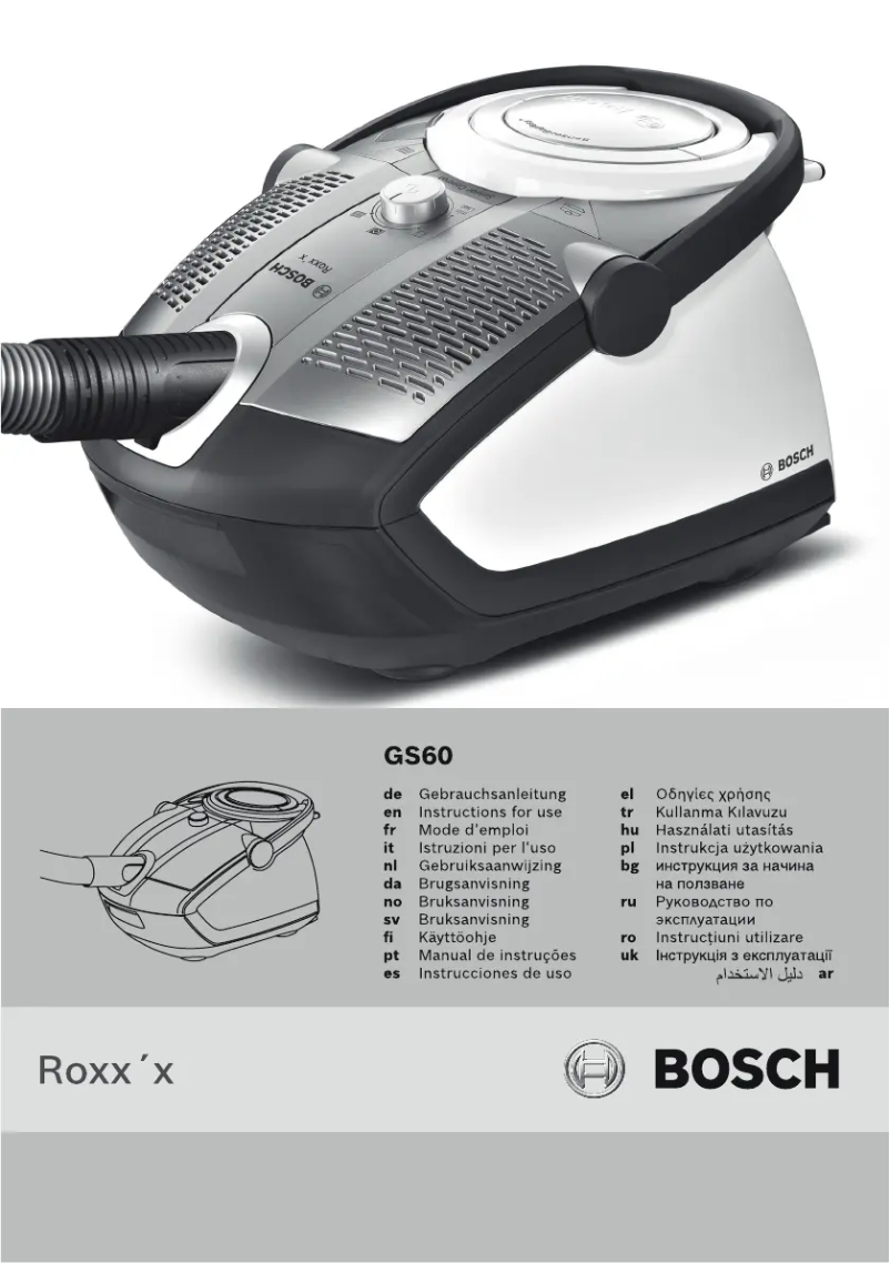 Página 1 del manual Manual de usuario Bosch Roxx'x BGS6PRO1