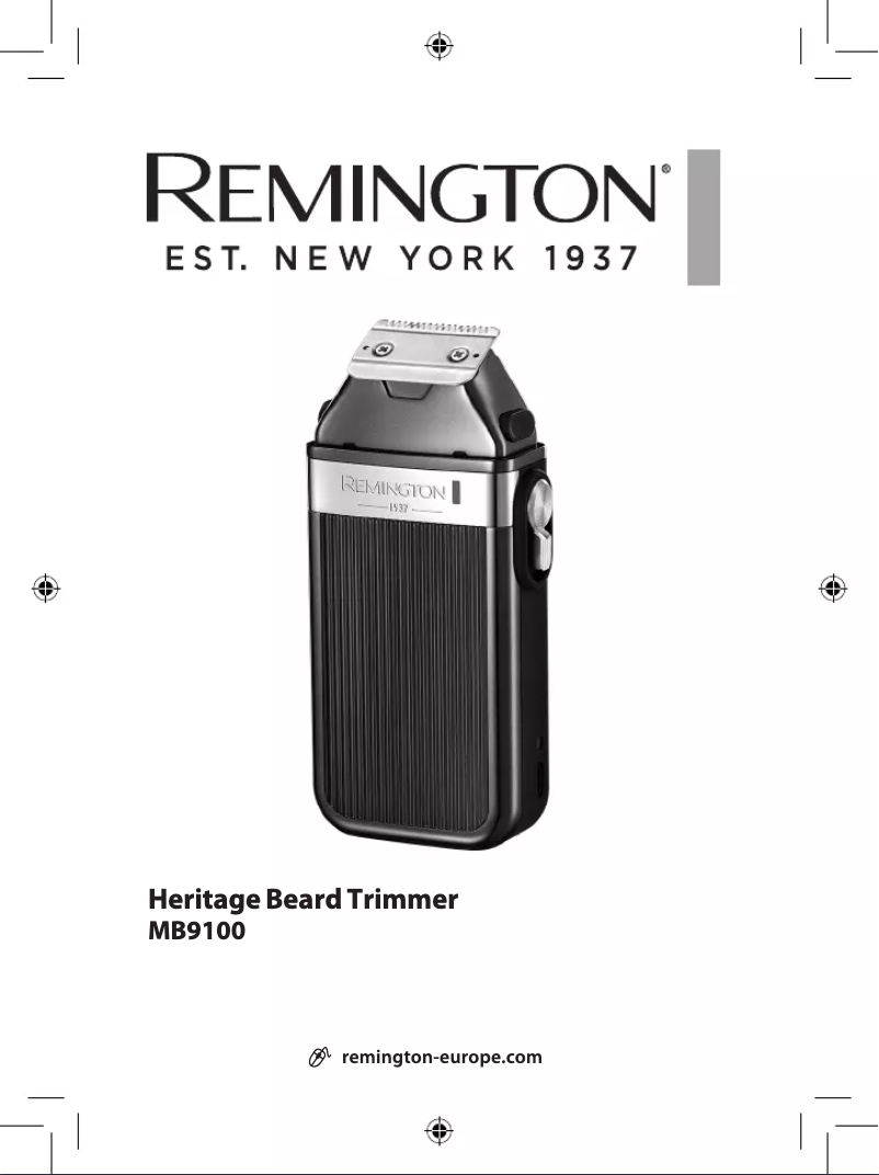 Page n°1 - Manuel utilisateur Remington MB9100