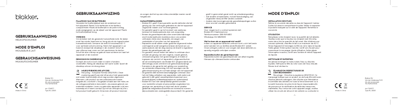 Page 1 de la notice Manuel utilisateur Blokker BL-40001