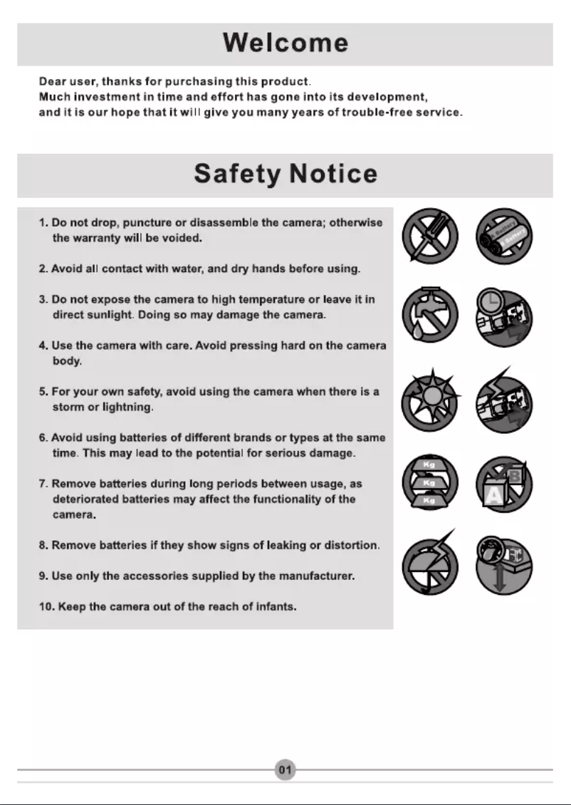 Image de la première page du manuel de l'appareil Pocket DV 5900