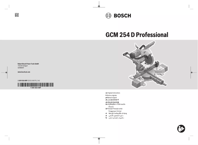 Página 1 del manual Manual de usuario Bosch GCM 254 D Professional