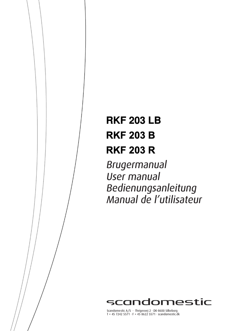 Page 1 de la notice Manuel utilisateur Scandomestic RKF 203 LB