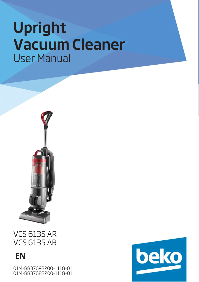 Page n°1 - Manuel utilisateur Beko VCS6135AR