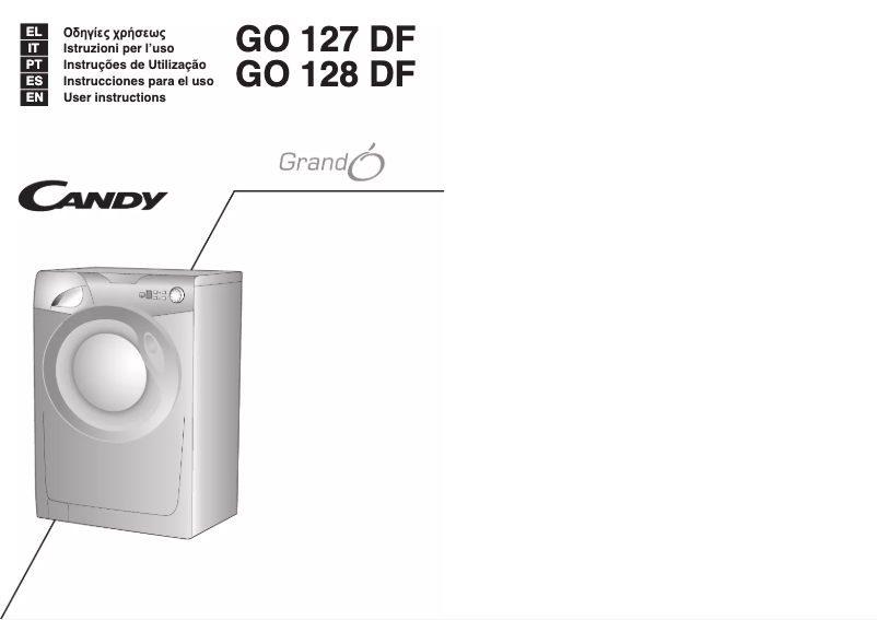 Page 1 de la notice Manuel utilisateur Candy GrandO GO 128 DF