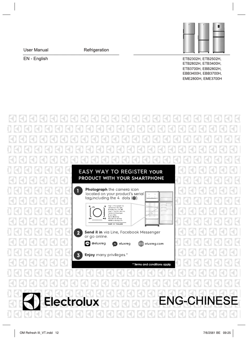 Page n°1 - Manuel utilisateur Electrolux ETB2802H