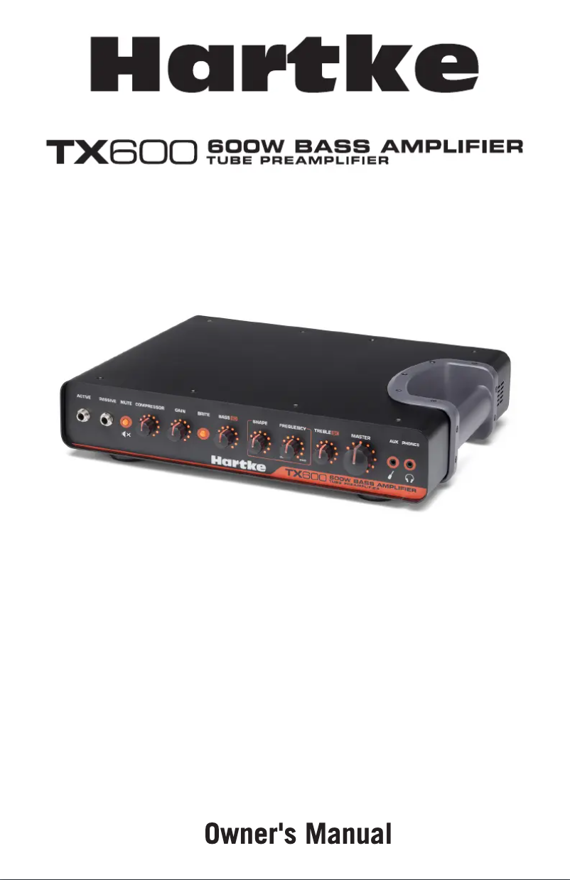 Image de la première page du manuel de l'appareil TX600