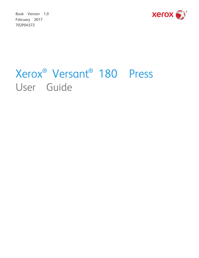 Image de la première page du manuel de l'appareil Versant 180 Press