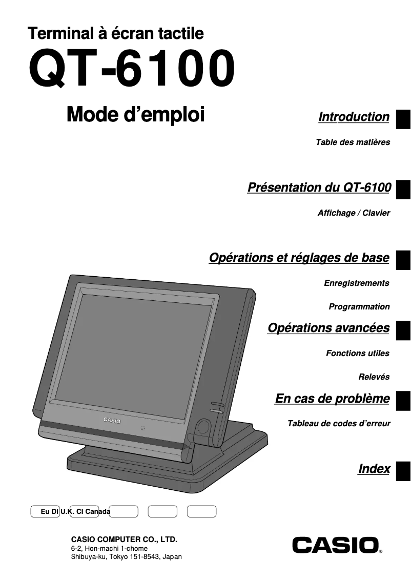 Image de la première page du manuel de l'appareil QT-6100