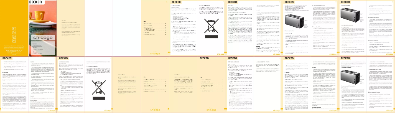 Page 1 de la notice Manuel utilisateur Becken Chicago