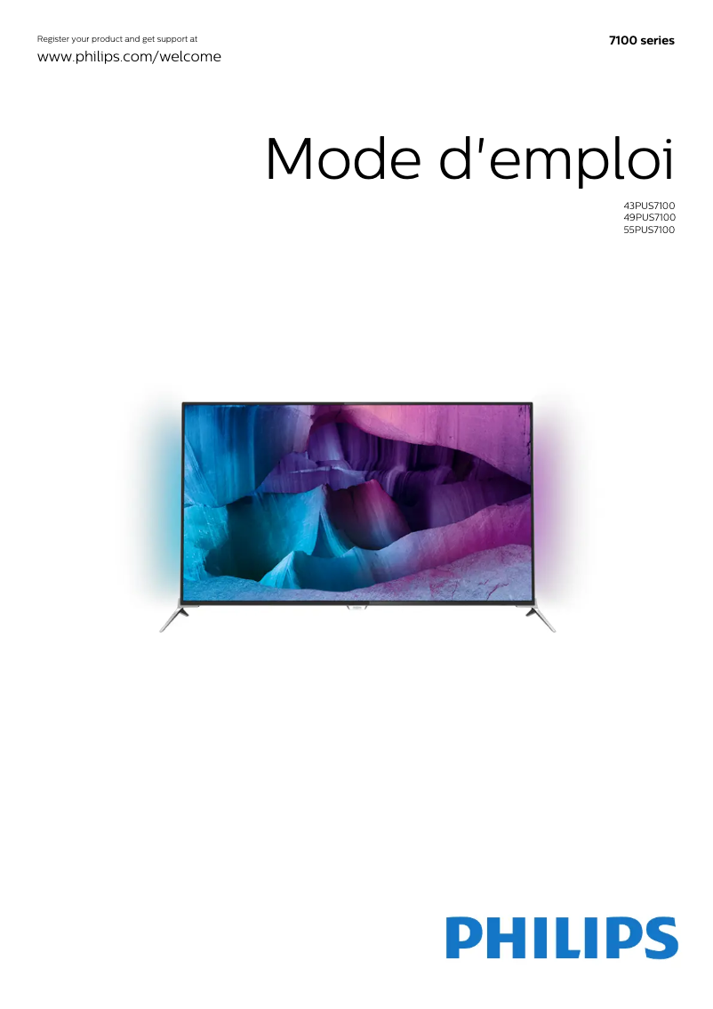 Image de la première page du manuel de l'appareil 7000 series 55PUS7100