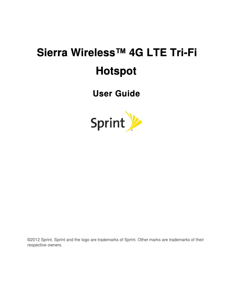 Page n°1 - Manuel utilisateur Netgear AirCard 803S