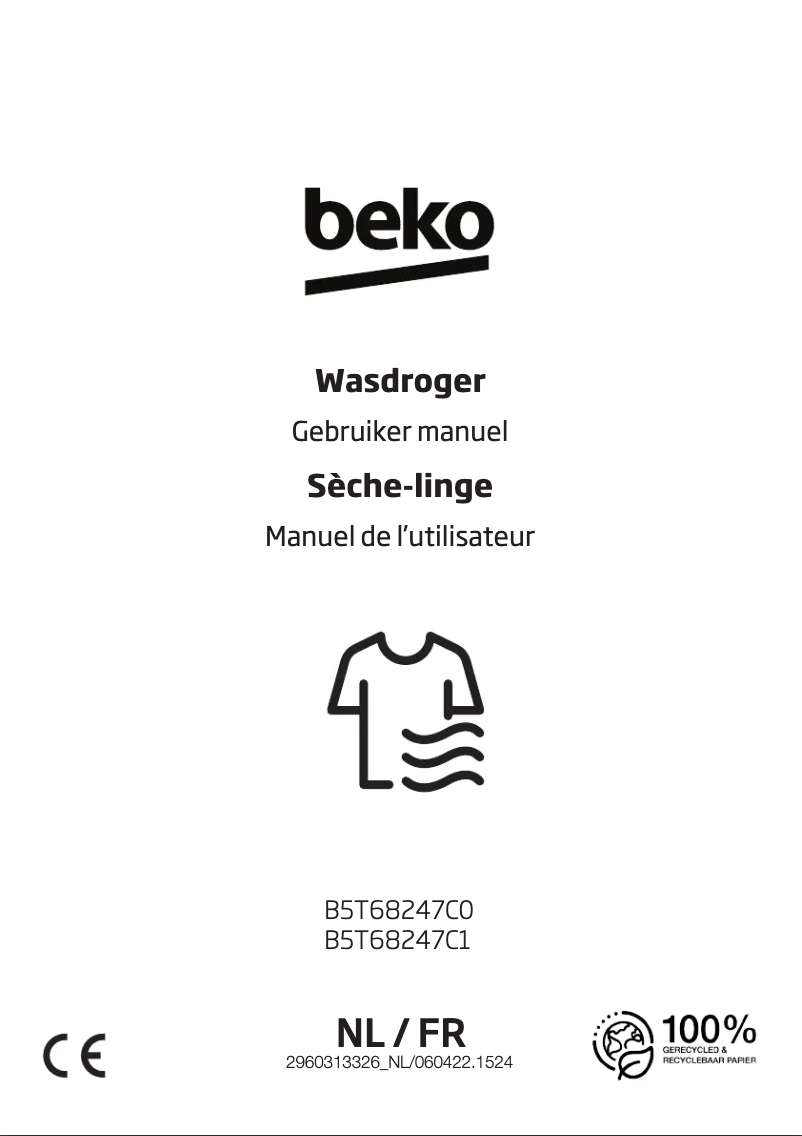 Page 1 de la notice Manuel utilisateur Beko B5T68247C1