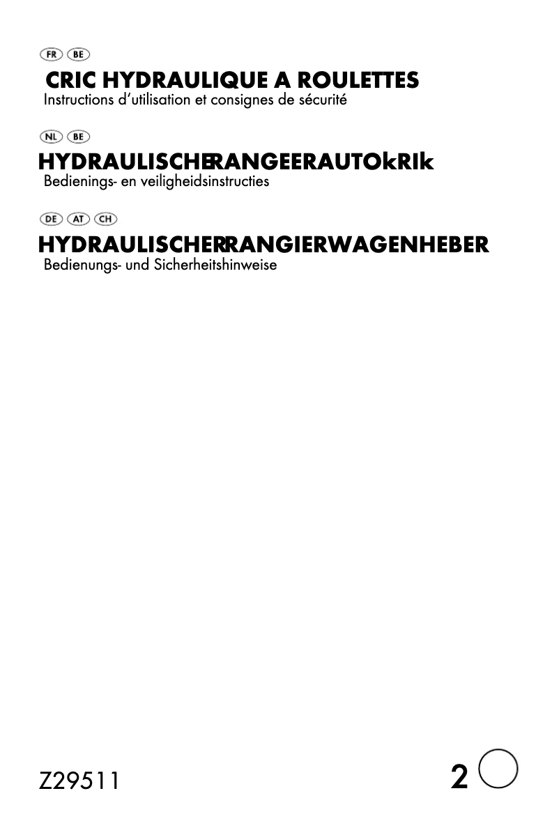 First page image of the manual for Z29511