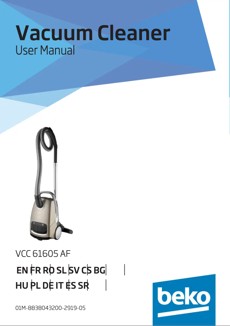 Page 1 de la notice Manuel utilisateur Beko VCC 61605 AF