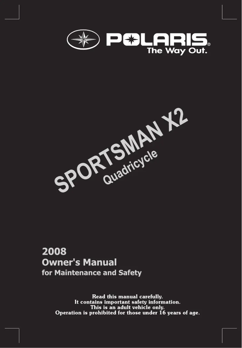 Image de la première page du manuel de l'appareil Sportsman X2 (2008)