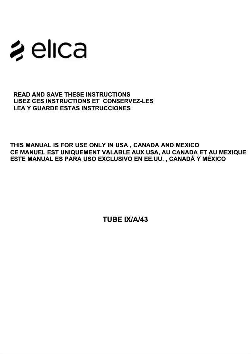 Image de la première page du manuel de l'appareil Tube PRF0007783A