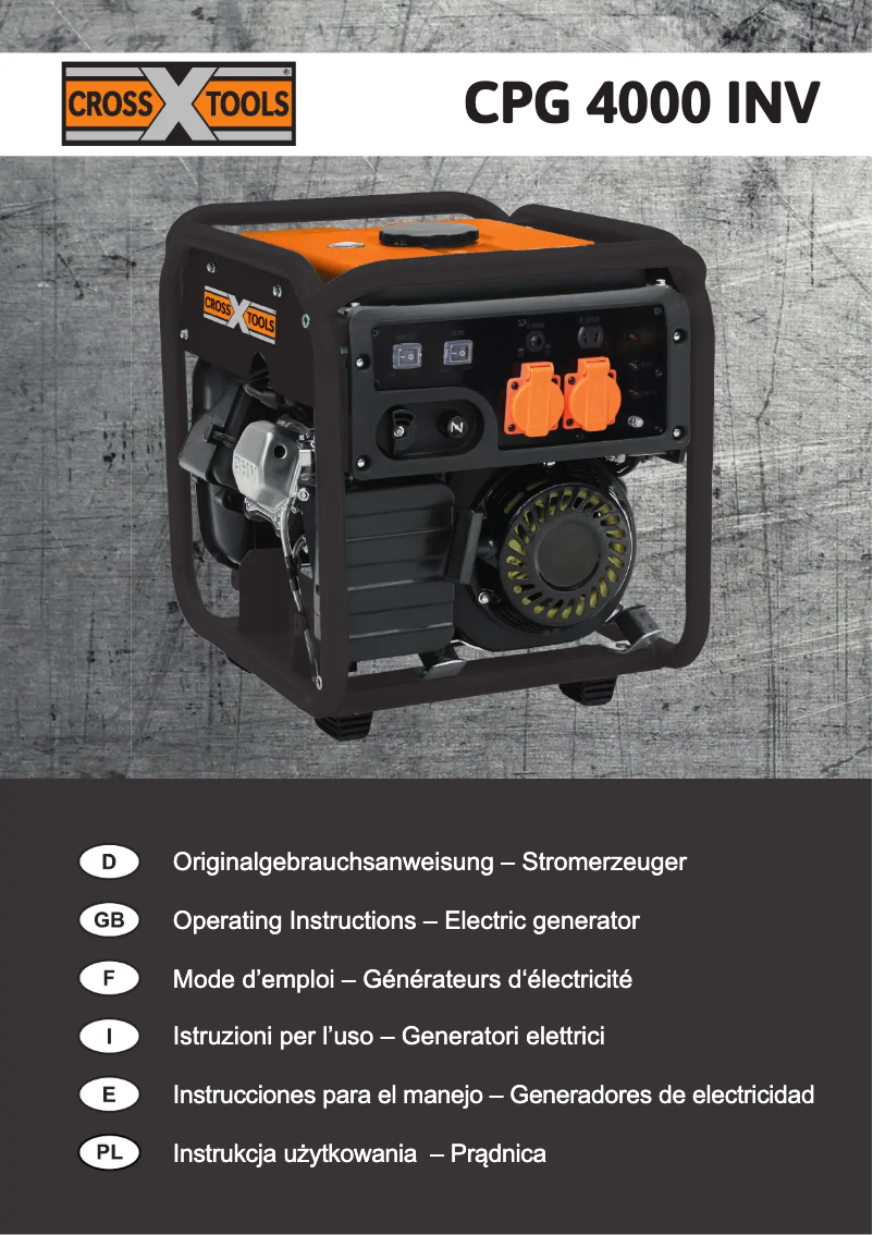 Page 1 de la notice Manuel utilisateur CrossTools CPG 4000 INV