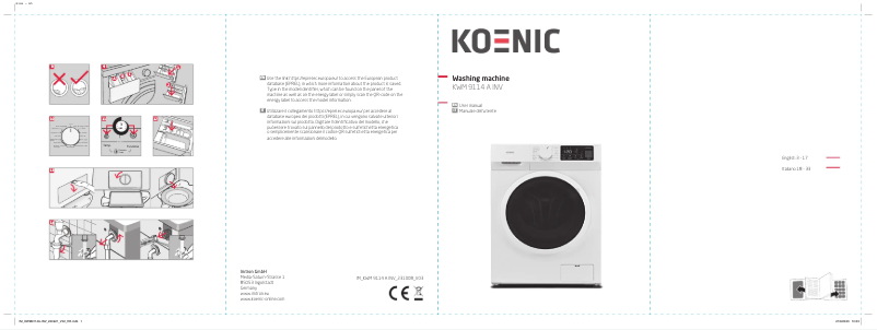Page n°1 - Manuel utilisateur Koenic KWM 9114 A INV