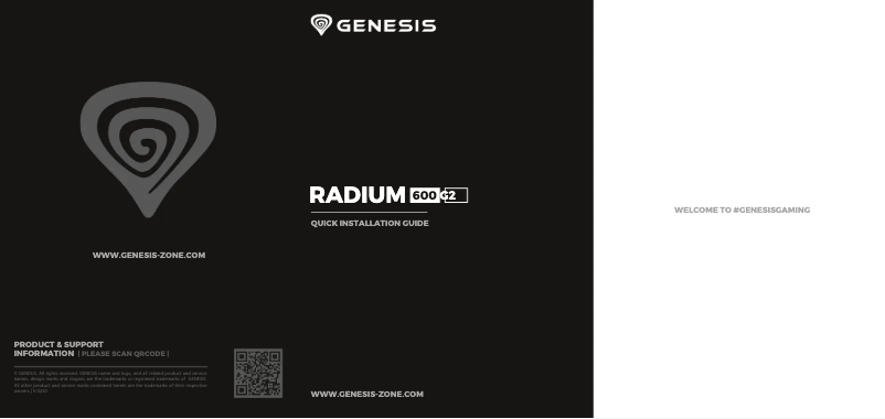 Imagen de la primera página del manual del dispositivo Radium 600 G2
