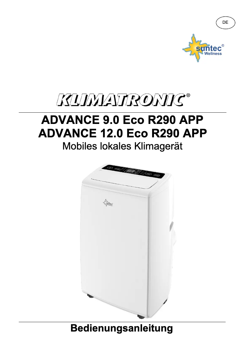 Page 1 de la notice Manuel utilisateur Suntec Advance 12.0 Eco R290 APP