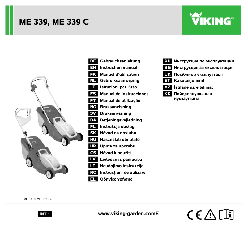 Page 1 de la notice Manuel utilisateur Viking ME 339