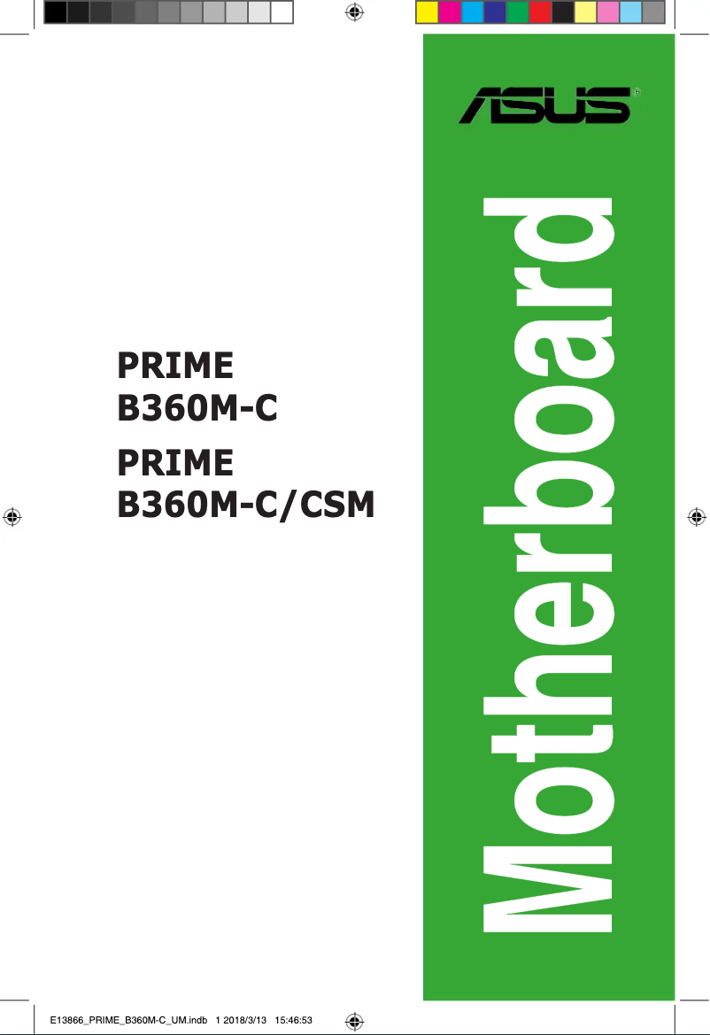 Page 1 de la notice Manuel utilisateur Asus Prime B360M-C/CSM