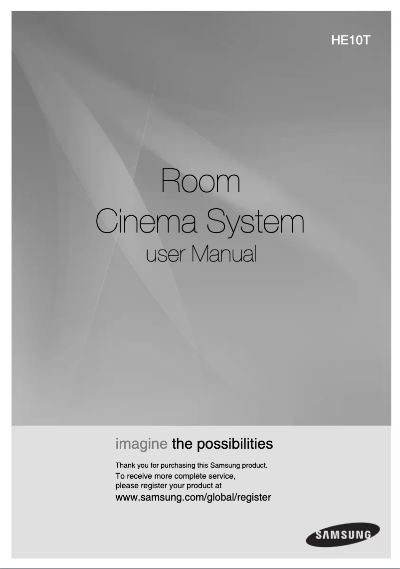 Page n°1 - Manuel utilisateur Samsung RTS-HE10T