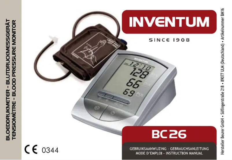 Page 1 de la notice Manuel utilisateur Inventum BC26