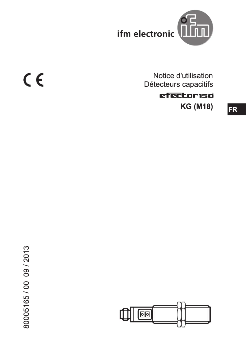 Page 1 de la notice Manuel utilisateur IFM KG5067