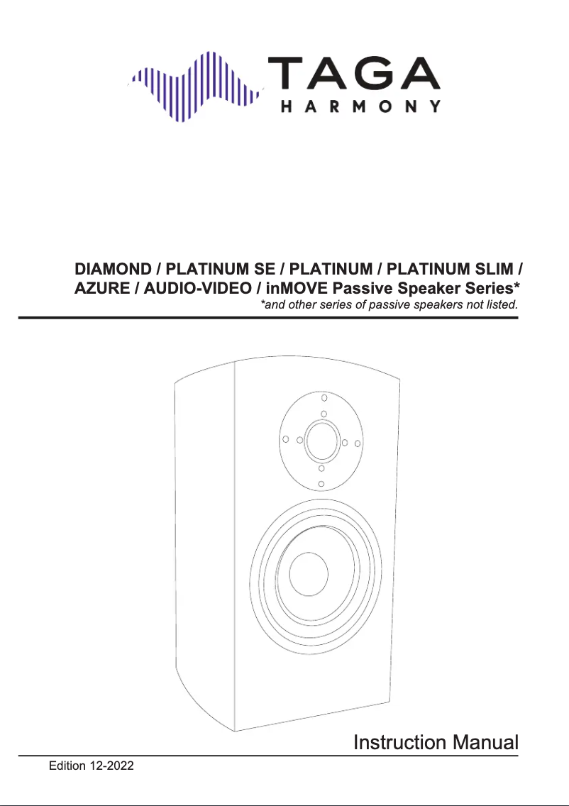 Page 1 of the manual User Manual Taga Harmony Platinum ONE