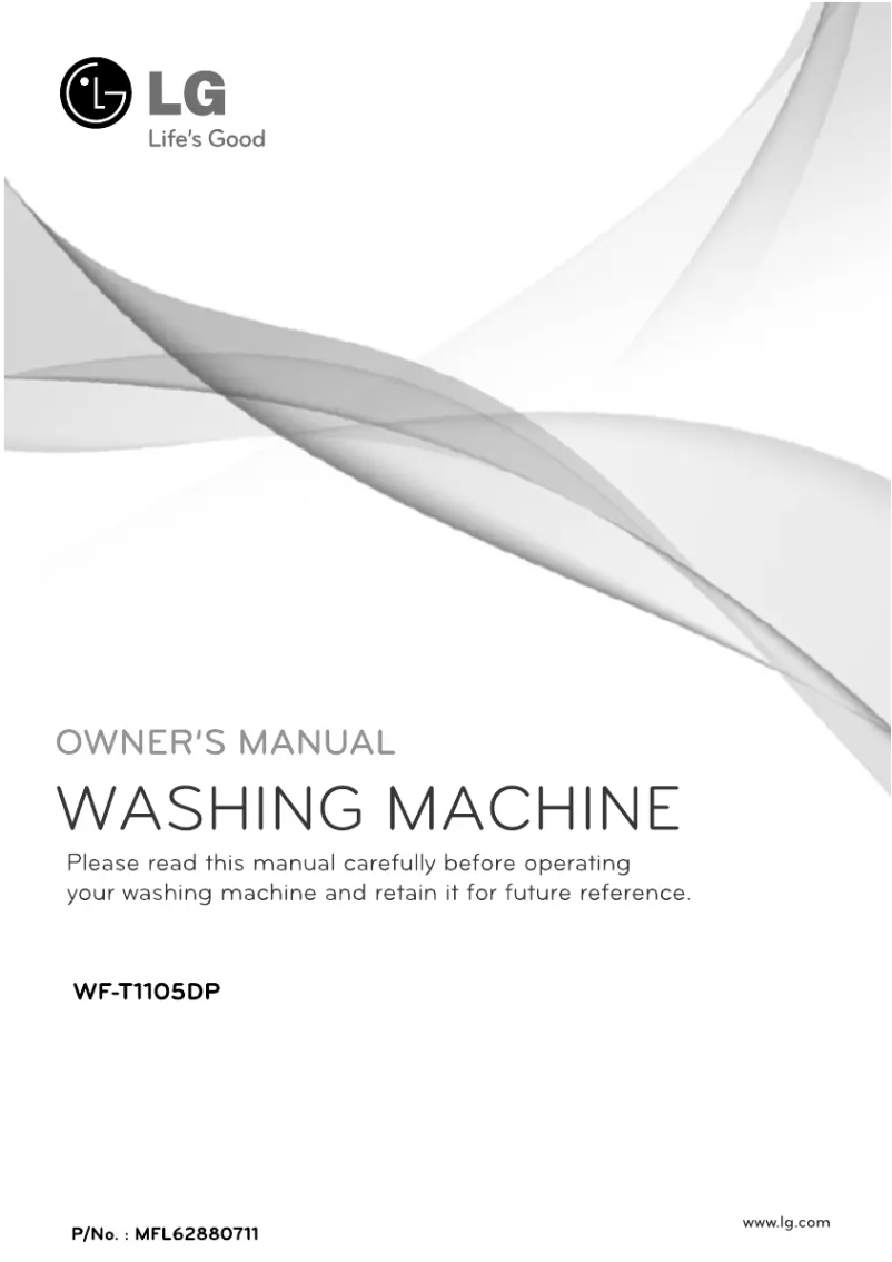 Page 1 de la notice Manuel utilisateur LG WF-T1105DP