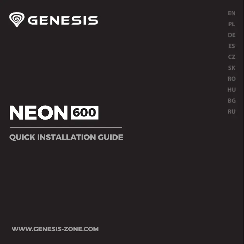 Page 1 de la notice Manuel utilisateur Genesis Neon 600