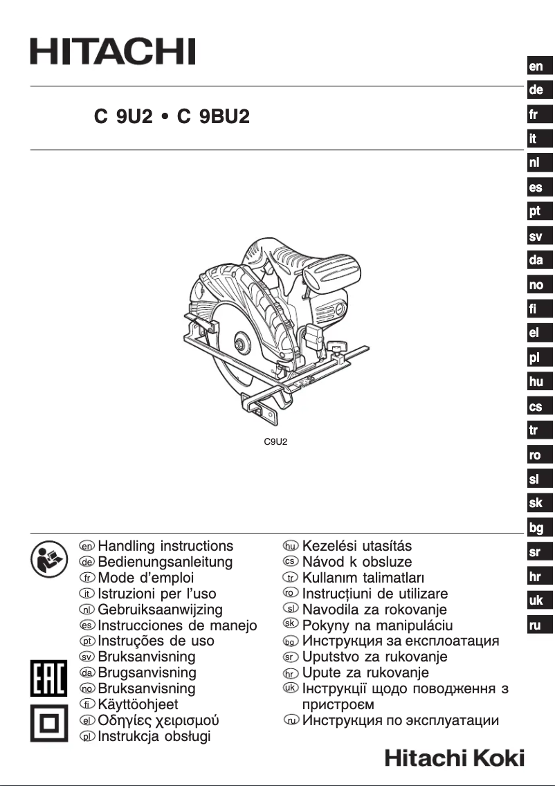 Page n°1 - Manuel utilisateur Hitachi C 9U2